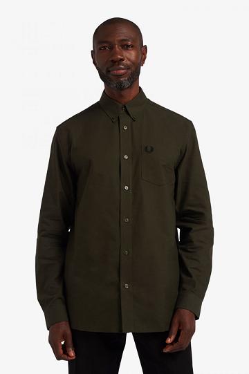 Green Fred Perry Oxford Men's Shirts | PH 1515OKIR